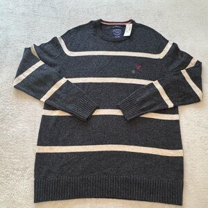 🔥American Eagle sweater men crew neck athletic fit long sleeve XLT casual top